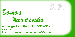 domos martinko business card